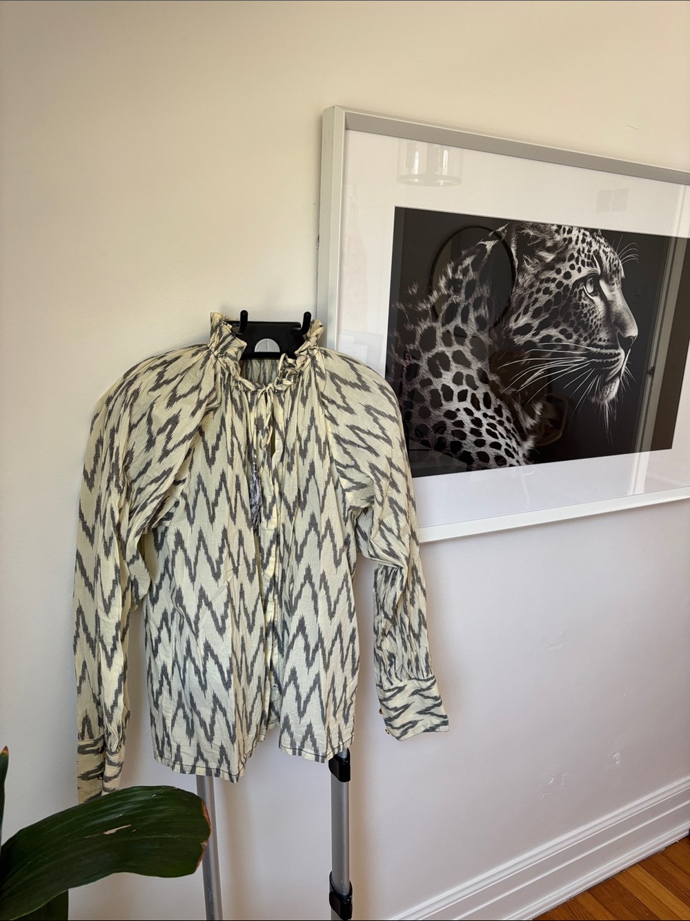 Ivory MKT Studio cotton blouse / neck tie